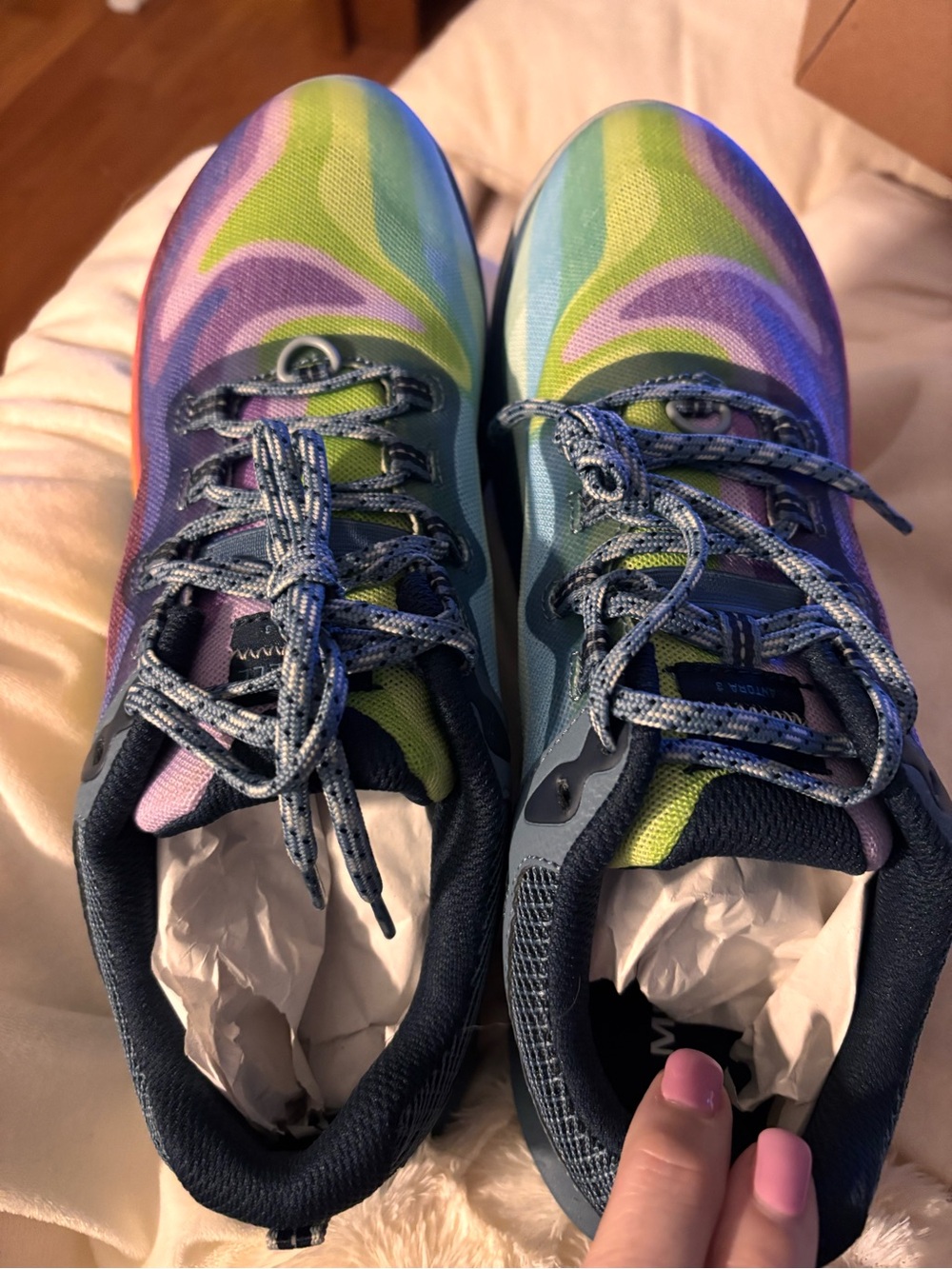 Merrell Rainbow Wave Trail Sneaker in Navy and Multicolor Antora 3  10 - Picture 4 of 8
